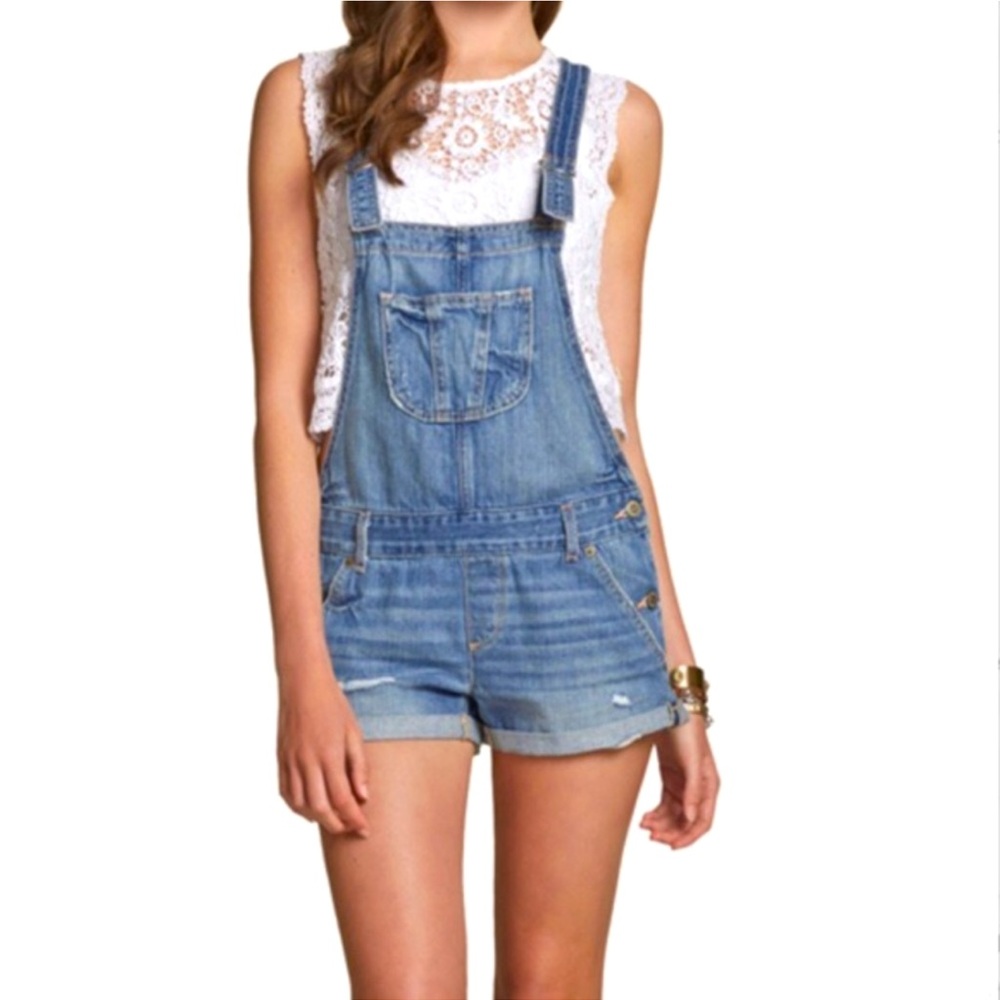 Hollister Distressed Denim Shortall